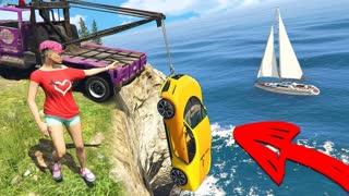 СБРОСИЛ ЕГО СО СКАЛЫ В ВОДУ! *ЭВАКУАТОР ТРОЛЛИНГ* ПРАНК В ГТА 5 ОНЛАЙН (GTA 5 ONLINE)