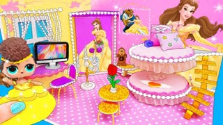 МИНИ Дом Семейки Белль Куклы ЛОЛ Сюрприз! Мультик Belle LOL Surprise toy DIY Miniature Dollhouse