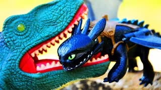 ДИНОЗАВРЫ. Битва Огромного Динозавра с Драконами - 2 часть. Динозавры на русском. Игрушки ТВ